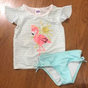 Girls 2 piece Rashguard with bottoms